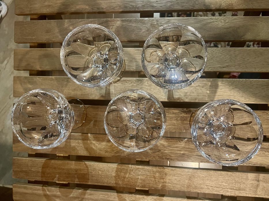 Set 5 pahare cupe cristal sampanie desert