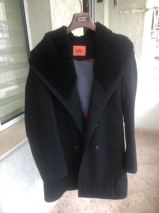 Мъжко палто с качулка