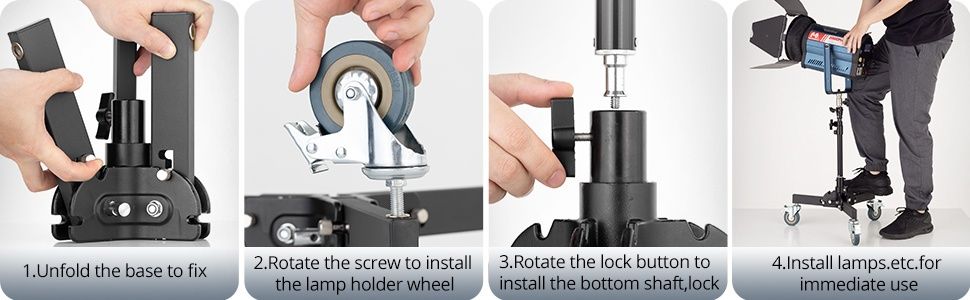 Професионален стоманен статив за студийно осветление - AMBITFUL