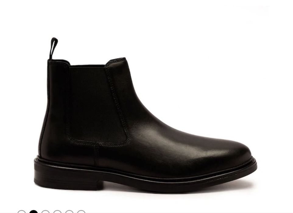 Ботинки Chelsea, чёрные, кожаные