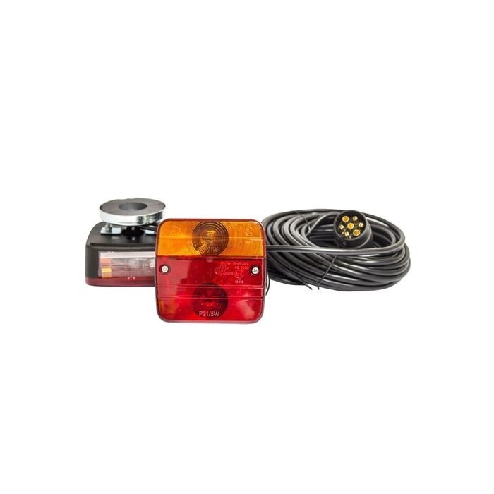 Set lampi magnetice pentru remorca, fisa 7 pini cablu 7.5m 12 V ERK