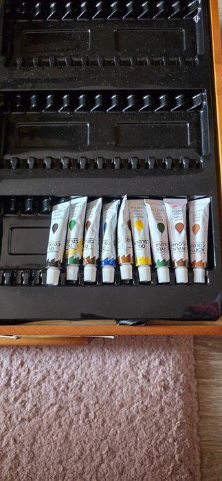 Set pictura si desen, trusa lemn, 174 piese