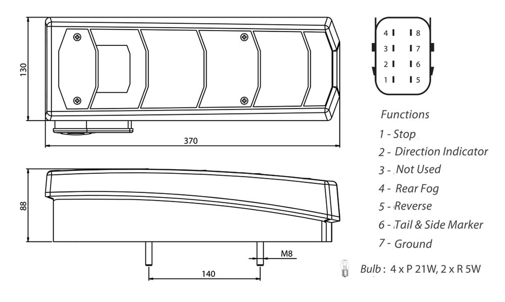 Стоп Стопове Задни Светлини Е4-марк Мерцедес/MERCEDES Actros MP4 2013-
