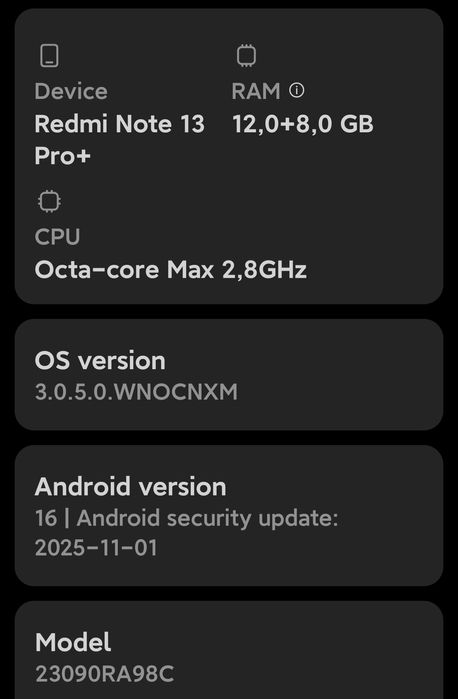 Redmi note 13 pro plus  12/256 GB