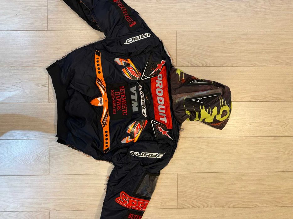 Vetements Black Patched Racer Nylon Bomber Jacket