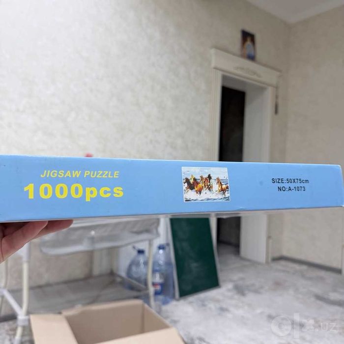 Пазлы 1000 деталей и 500 деталей (Лошади, Лебеди)