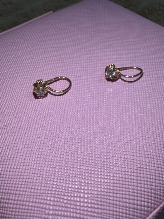 Детские золотые серьги 583