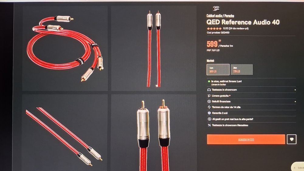 Vand cablu RCA QED Reference Audio 40.