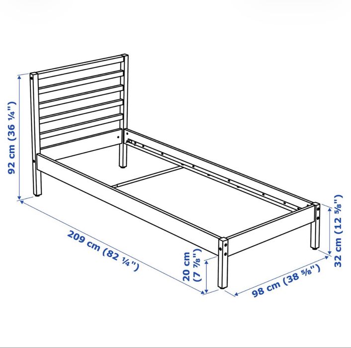 Cadru pat, somiera si saltea IKEA