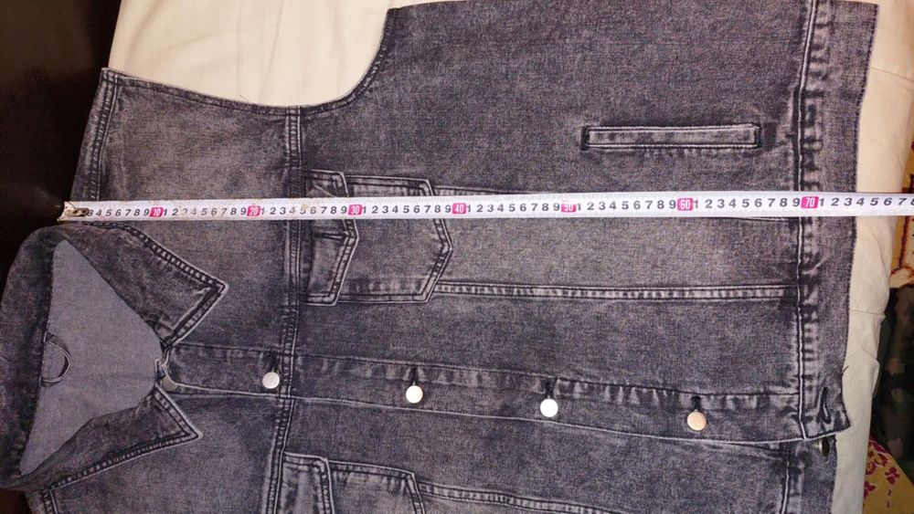 Нов дънков мъжки елек, размер гигант