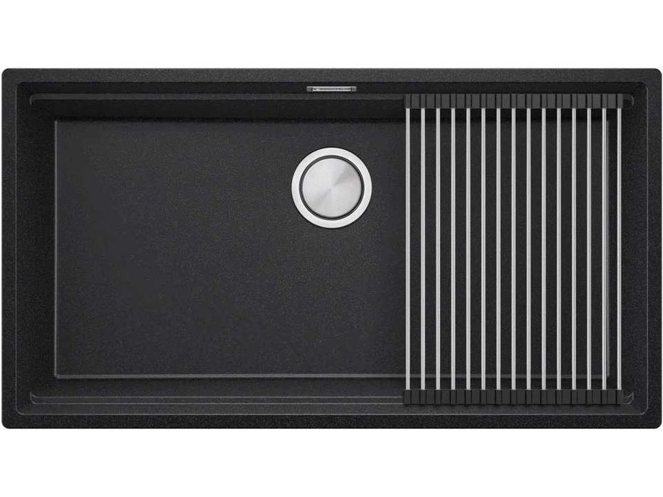 Графит кухненска мивка за вграждане под плот Прага 90 Level 860 x 470