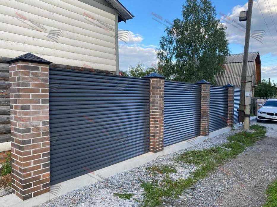 Забор жалюзи металлический