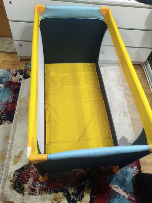 Сгъваемо легло Hauck Dream'n Play Plus, Жълто/Тъмносиньо