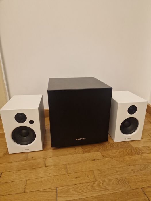 Sistem 2.1 Audio Pro, cu boxe Addon T12 cu Bluetooth,optic si subwoofer Addon Sub 1