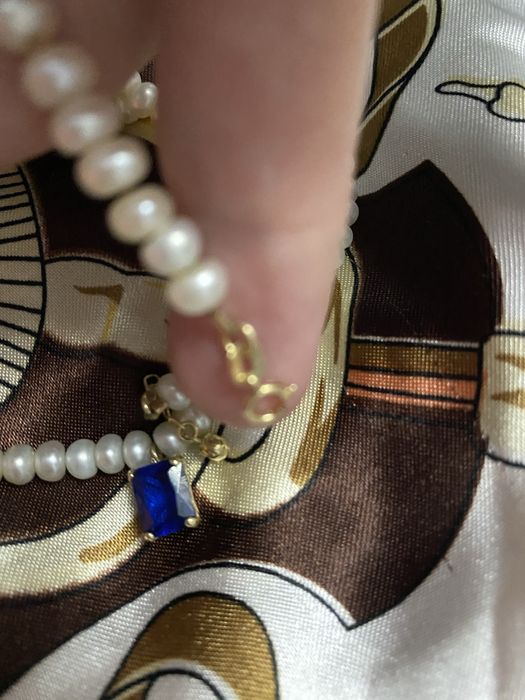 Colier perle cu aur si pandativ aur