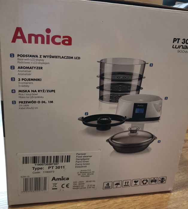 Уред за готвене на пара Amica