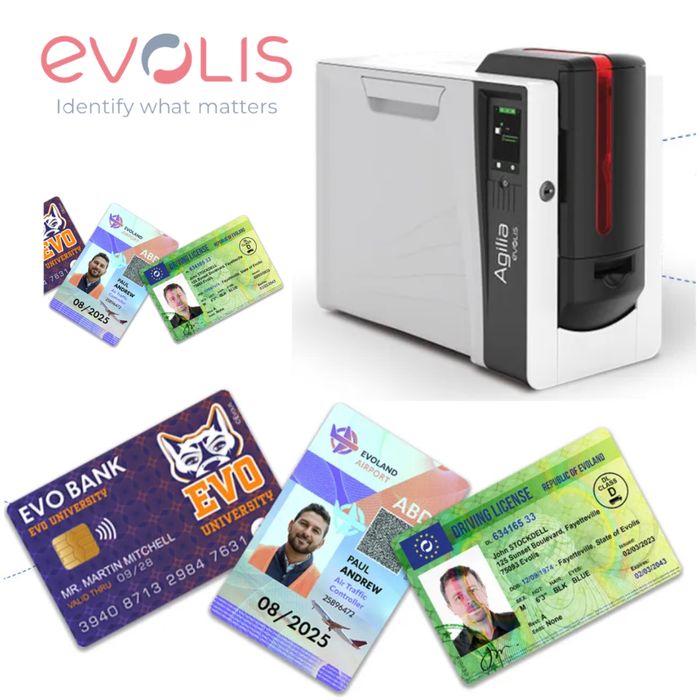 Ретрансферный принтер Evolis Agilia, карт принтер, принтер карточный