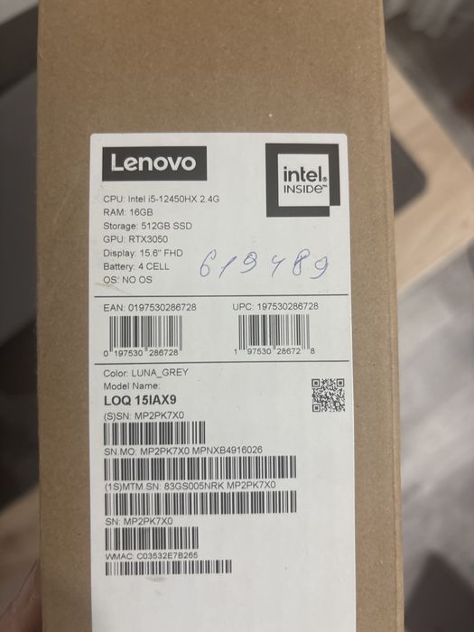 Lenovo loq 15IAX9