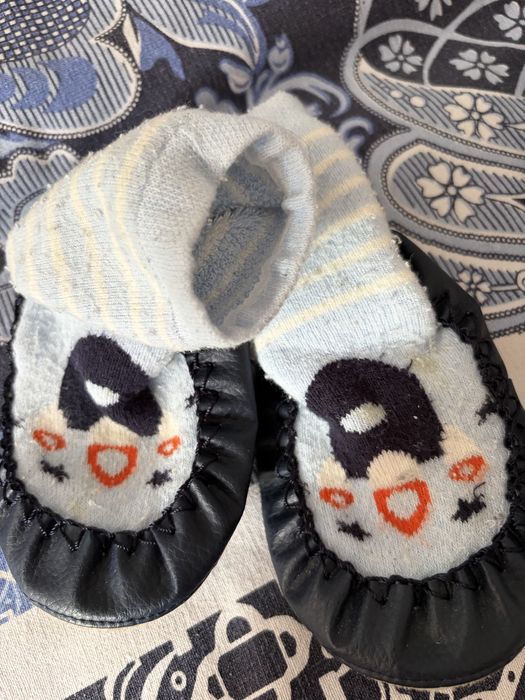 теплые серые пинетки