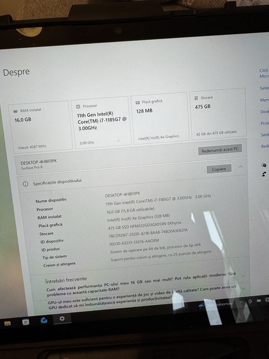 Microsoft surface pro 8 i7 gen 11