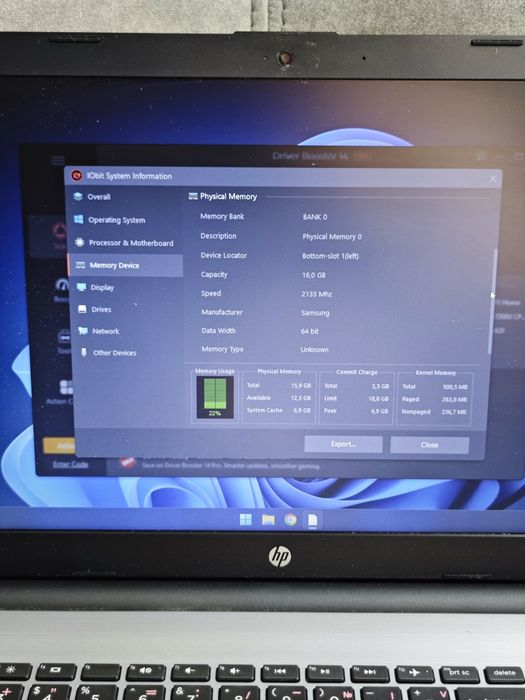HP 250 G6 I5 7200 16gb RAM 500SSD