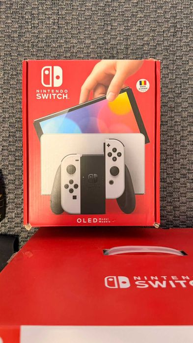 Nintendo switch oled - volan mario kart - 11 jocuri - manete separat pokemon gold