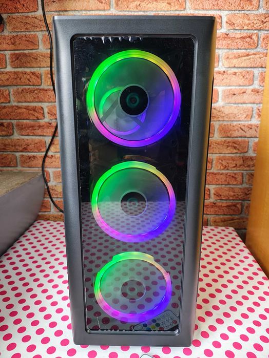 Carcasa PC Spacer Shield RGB Black.