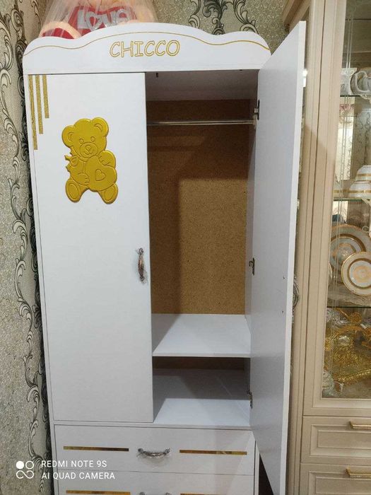 krovat bolalarga, shkafi,