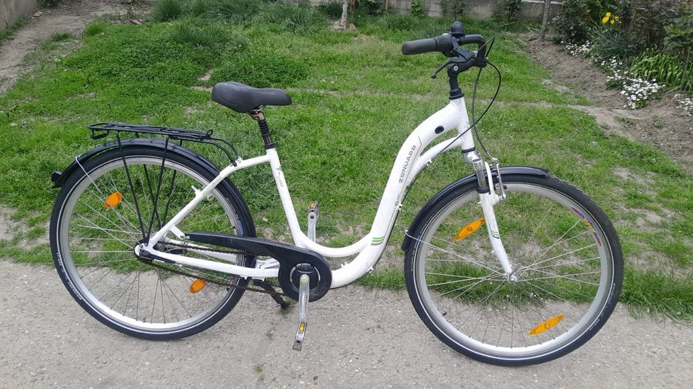Bicicleta dama strada Zundapp 28 inchi Aluminiu cadru M suspensie furca + sa jante duble 3 viteze butuc frana clasica