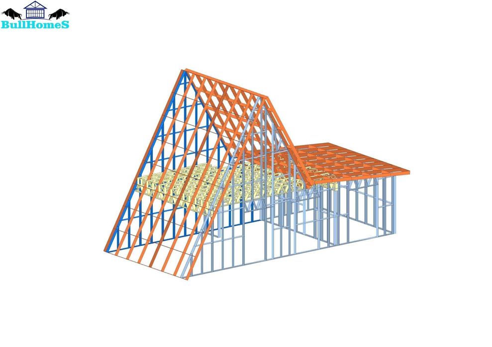 КРЕДИТ-Сглобяеми къщи, Преместваеми, Вили, А-образни къщи 80м2 - 11 х5