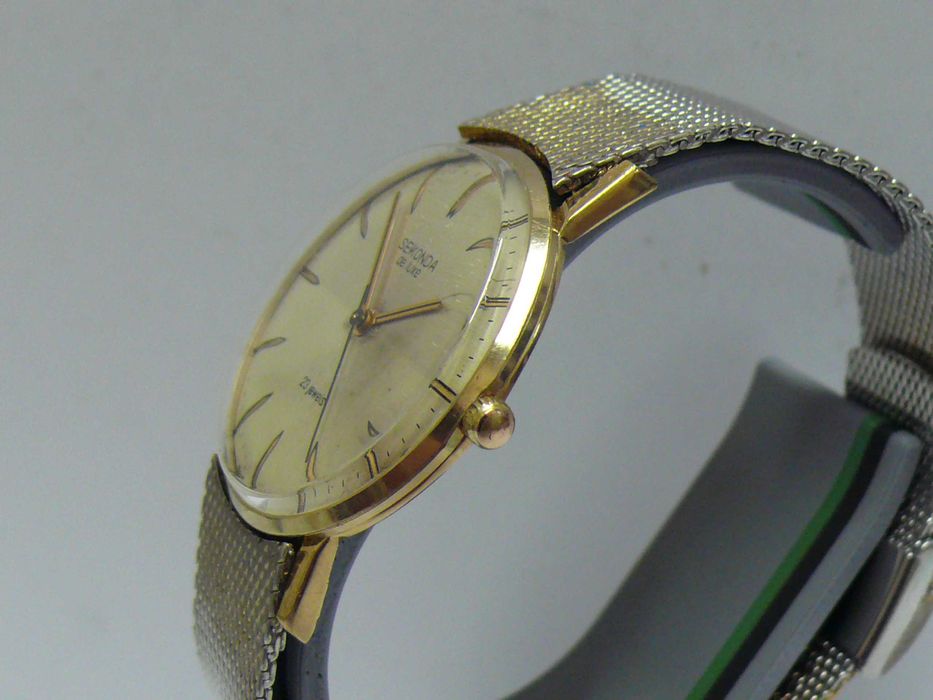 Съветски Sekonda/Poljot DeLuxe Позлатен Мъжки ръчен часовник, работещ