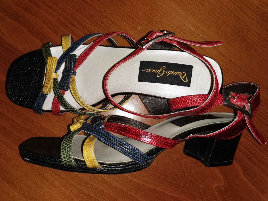 Дизайнерски  многоцветни от змийска кожа Davido Gracia