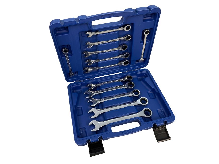 Комплект комбинирани ключове с тресчотка 8-19 мм, 12 бр. gebo tools