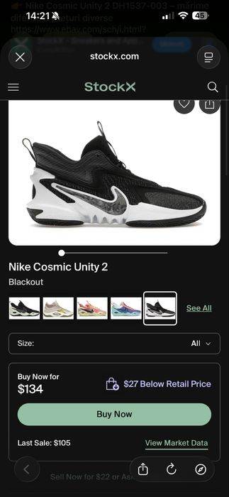Nike Cosmic Unity 2 'Black Football Grey’ - 43