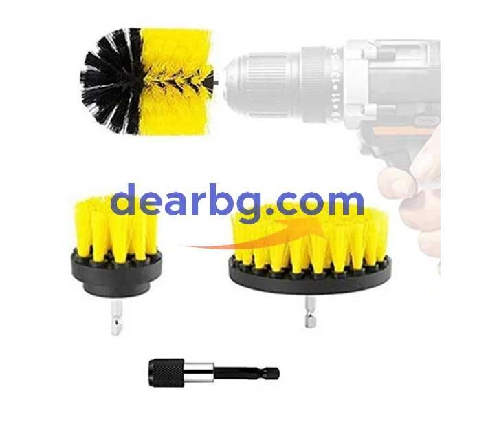 Комплект почистващи четки за винтоверт или бормашина+подарък Адаптер