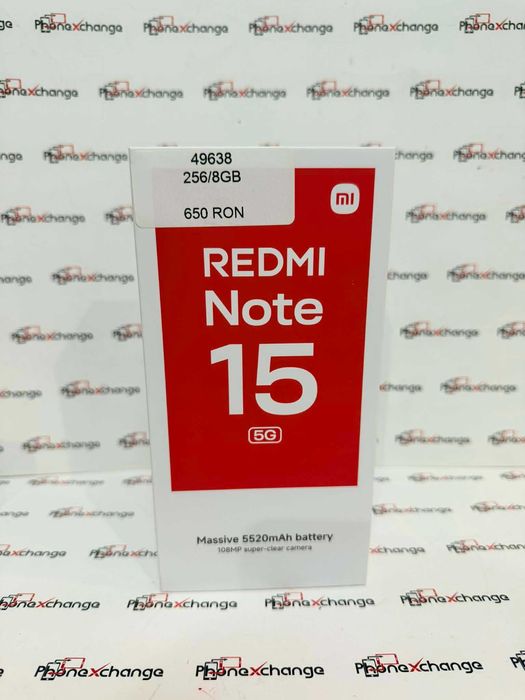 Redmi Note 15 5G Black 256/8GB Sigilat 49638