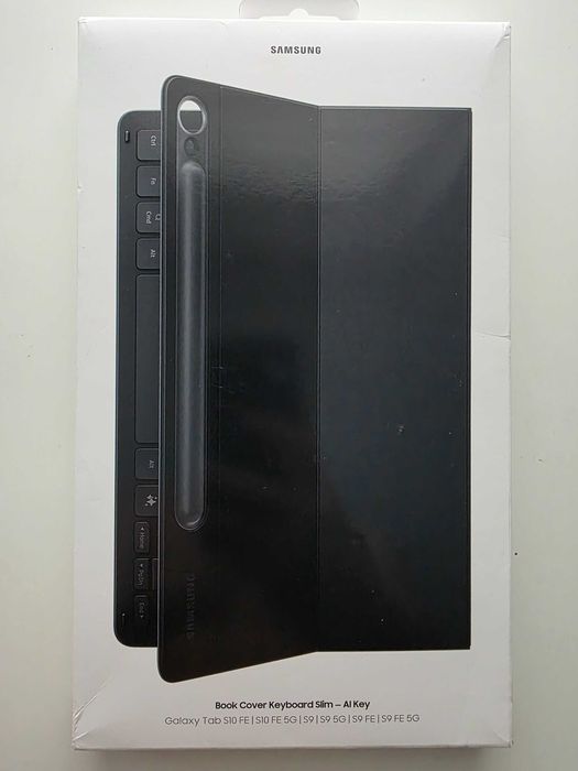 Husa cu tastatura Book Cover Keyboard Slim pentru SAMSUNG Galaxy Tab S10/S9 Ultra, EF-DX920UBEGWW, negru