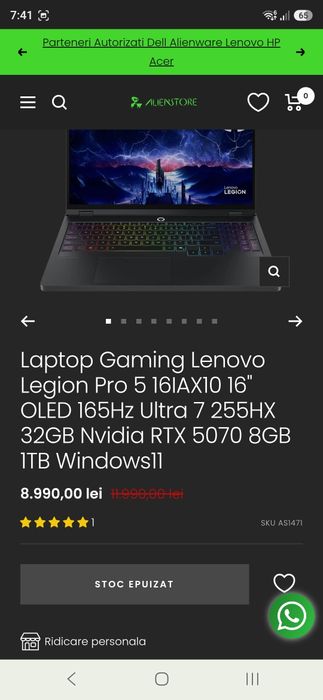 Lenovo Legion pro 5 16iax10  OLED cu Garanție