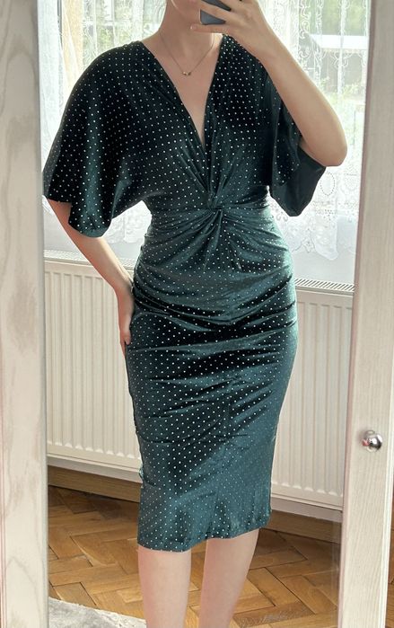 Rochie midi, TONI-C RICHARDSON, verde inchis