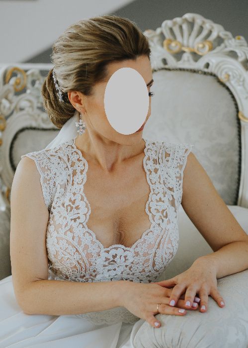 Rochie mireasa Bien Savvy, voal si crinolina (marime 34-36)