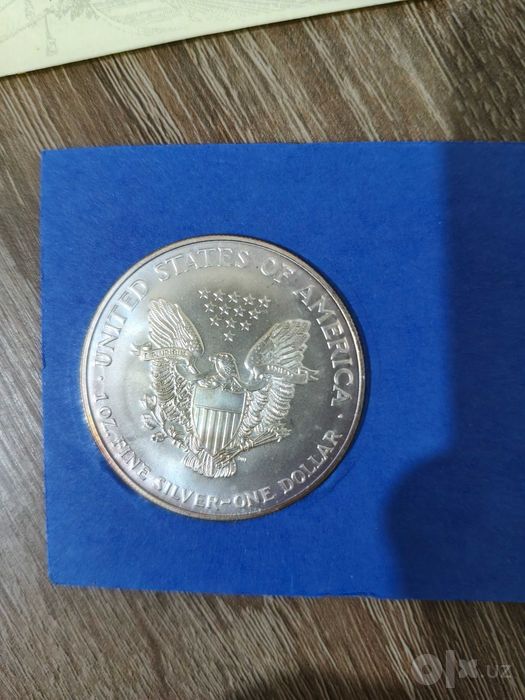 Серебряная монета American Eagle 1 доллар 1997 (Чистое серебро 999)