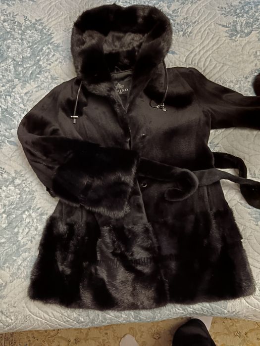 Шуба норковая чёрная