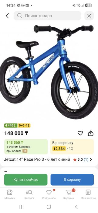 Беговел Jetcat 14" Race Pro