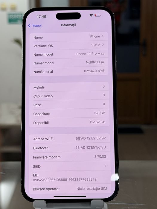 iPhone 14 Pro Max Preț 2400 lei fix