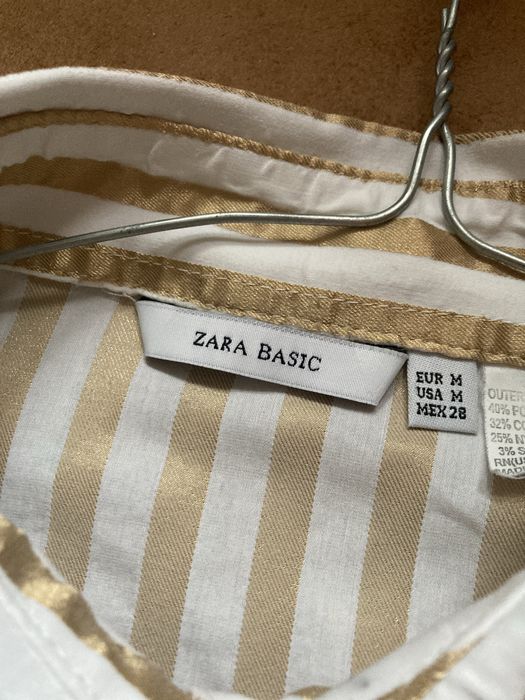 Camasa alba cu dungi aurii