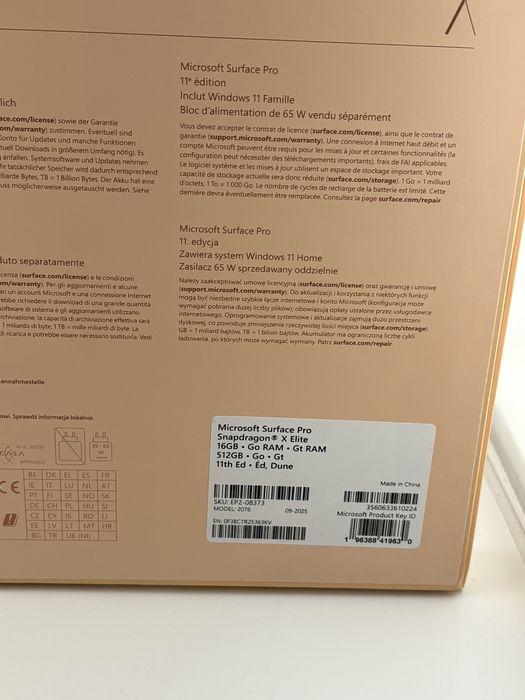 Microsoft surface pro, X Elite, OLED, 512gb, 2025, Dune. Sigilata.