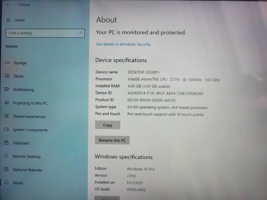 Tableta HP ElitePad 1000 G2 cu Windows