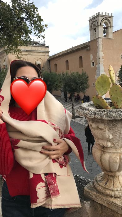 Tosca Blu двулицев плътен шал