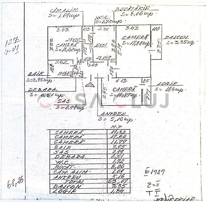 3 camere, etaj intermediar, Zona Brd Marasti