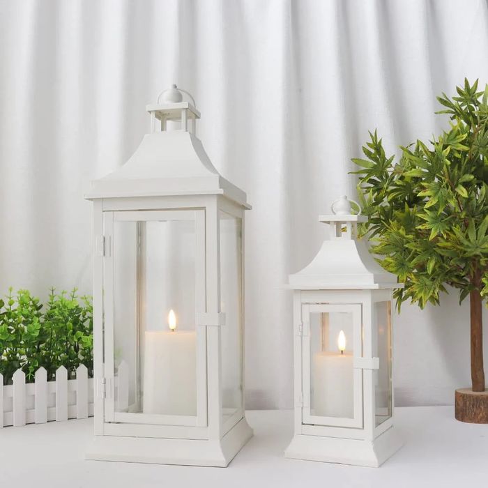 Set 2 felinare albe, elegante